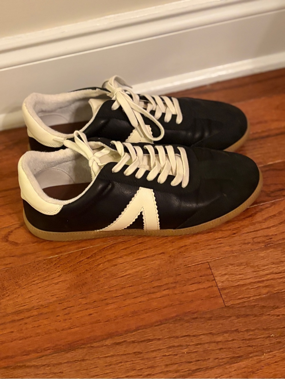 MIA Black and Cream Retro-Style Women's Sneakers